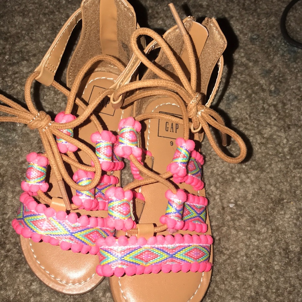 Brand new pink tribal sandals
